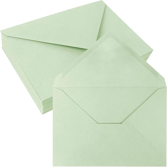 50 Pack 5x7 Envelopes Letter Size, Envelope 5.4x7.6 by JagerGreen