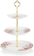 Sweejar 3 Tier Ceramic Cake Stand Wedding, Dessert Cupcake Stand by Sweejarco1949