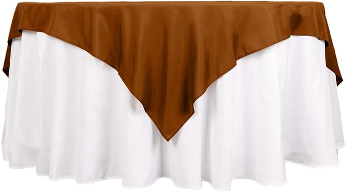 Efavormart 70" Square Linens Cinnamon Brown Wholesale Linens Polyester Square - Image 7