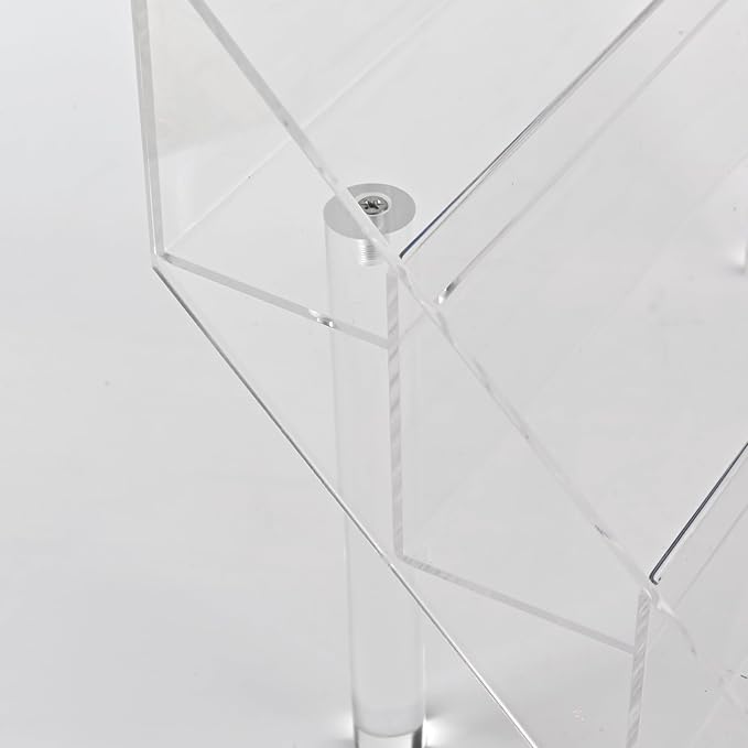 PecMuikee Greeting Card Display, 4 Tiers Clear Acrylic Sticker Display Stand - Image 4
