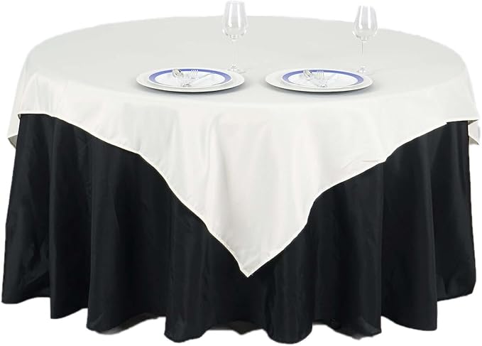 Efavormart 70" Square Linens Ivory Wholesale Linens Polyester Square Linen - Image 6