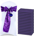 MDS Pack of 100 PCS Satin Chair Sashes Charmeuse Sateen Dining Chair Bows by MDS