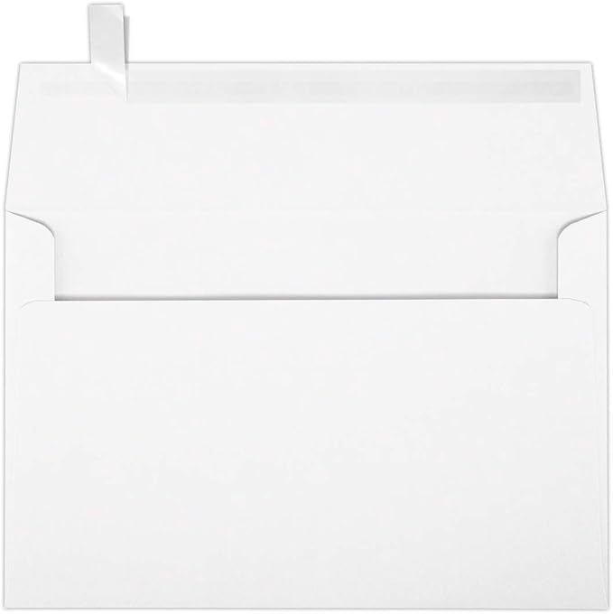 LUXPaper A9 Invitation Envelopes | Peel & Press | 5 3/4" x 8 3/4" | White | - Image 2