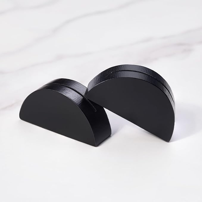 UNIQOOO 10 Set 2" Arch Black Birch Wood Stand - Image 9