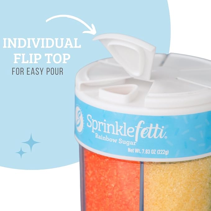 Sweets Indeed Sprinkles 6 Cell Edible Sprinkle Mix Jimmies Perfect - Image 4