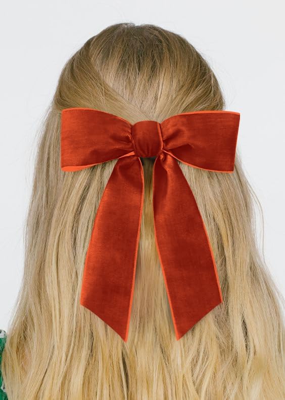 Burnt Orange Velvet Ribbon 1.5'' 25 Yards - Image 2
