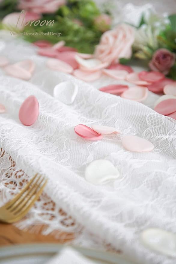 Floroom 300pcs Rose Petals Blush Pink Faux Silk Flower Petals - Image 4