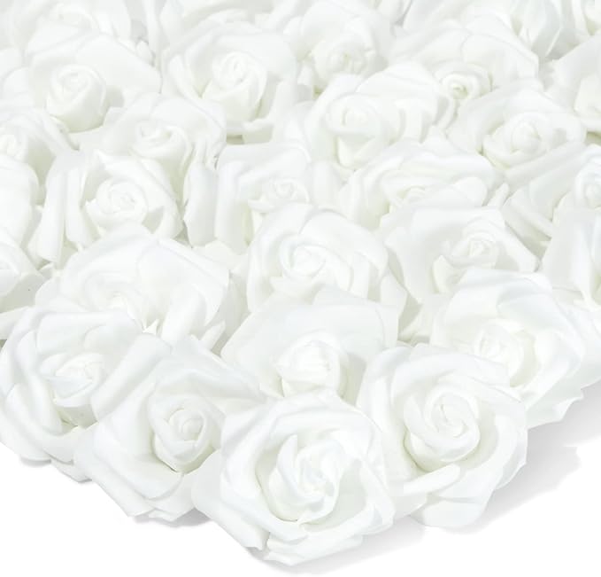 Juvale White Flowers Artificial Roses by Juvale