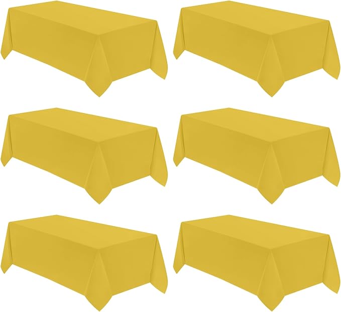 VidaFete Tablecloth 6 Pack 90 * 132inch Rectangle Table Cloth Polyester by VidaFete