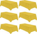 VidaFete Tablecloth 6 Pack 90 * 132inch Rectangle Table Cloth Polyester by VidaFete