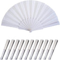 HUNANBANG 1 Dozen 12 Pieces Folding Hand Fans Church Wedding Gift, Party Favors by HUNANBANG