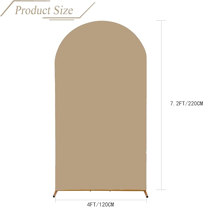 bricia Wedding Arch Backdrop Stand Cover, 7.2FT Double Sided Stretchy Arch - Image 2