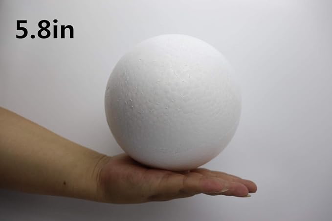 FFchuanhe 39 Pack Craft Foam Balls, 5 Sizes Including 2-7.8 in, Polystyrene - Image 4