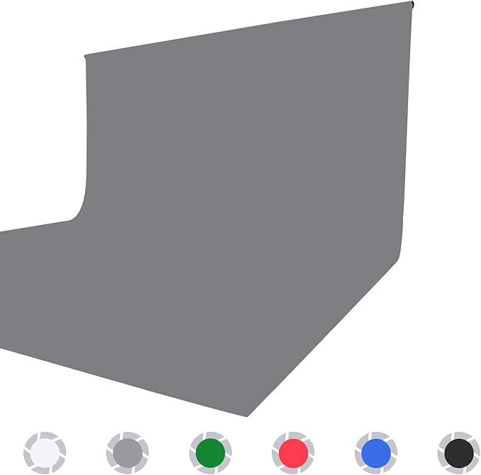 ISSUNTEX 5X6.5 ft Gray Background Backdrop, Photo Studio, Collapsible High - Image 8