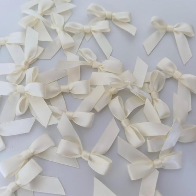 50pcs 1-1/2" Mini Satin Ribbon Bows Without Twist Ties - Image 9