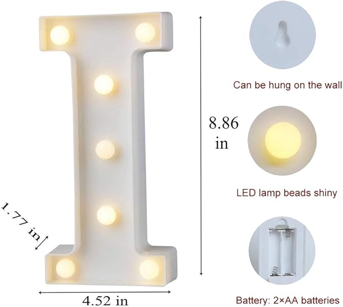 MUMUXI Marquee Light Up Letters | Large Light Up Numbers | Battery Powered and - Image 2
