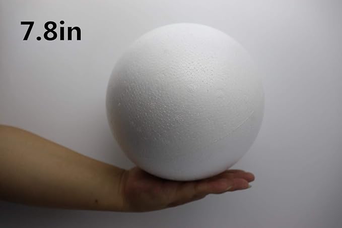 FFchuanhe 39 Pack Craft Foam Balls, 5 Sizes Including 2-7.8 in, Polystyrene - Image 3