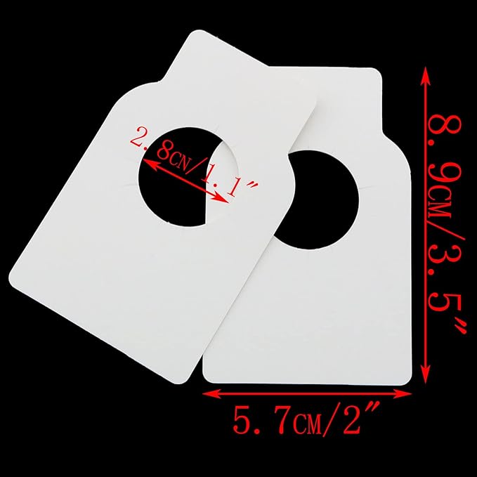 60PCS 5.7cmx8.9cm/2''x3.5'' White Kraft Wine Bottle Tags Wine Bottle Tags Paper - Image 2