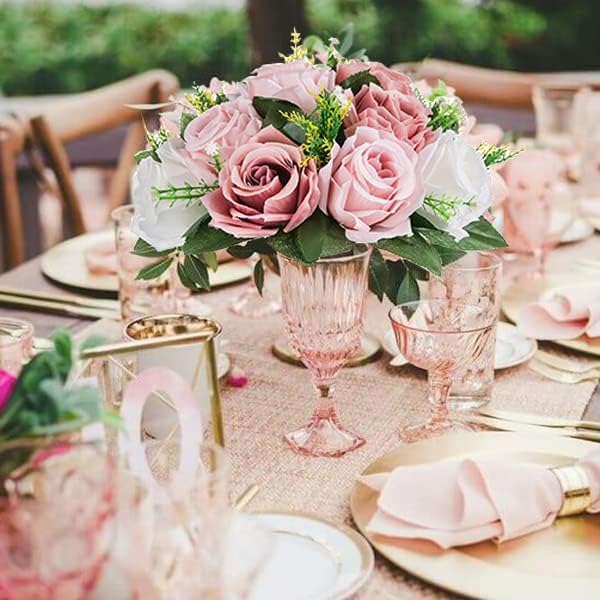 BLOSMON Dusty Rose Flowers Decoration: 2 Pcs Pink Artificial Flowers Balls - Image 6