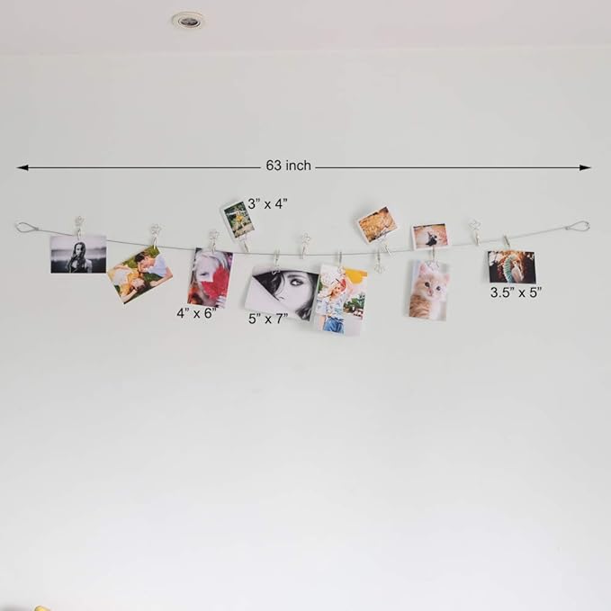 TFu Wall Hanging Photo Display, DIY Picture Photo Frame String - Image 5