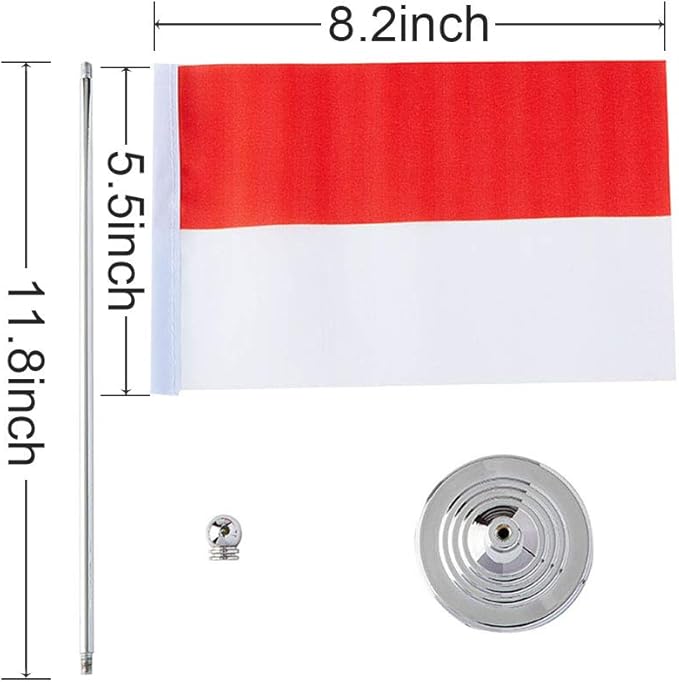 Poland Flag Polish Flags, Small Mini Polish Desk Flag, Used - Image 2