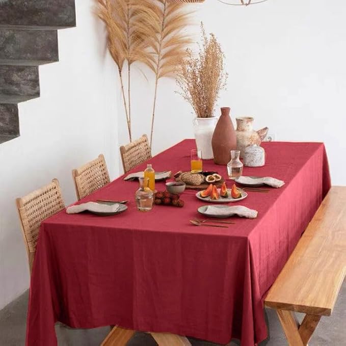 Talasily Linen Tablecloth 100% Pure Linen Table Cloth 60x120 Inches Rectangle - Image 9