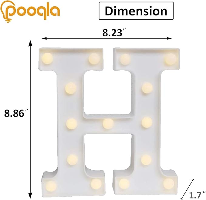 Pooqla LED Marquee Letter Lights, Warm White and Cool White Decorative Lighted - Image 5