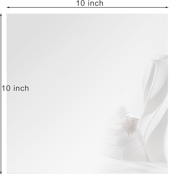 12 Pack Square Mirror Tray, 10 Inch Glass Centerpiece - Image 2