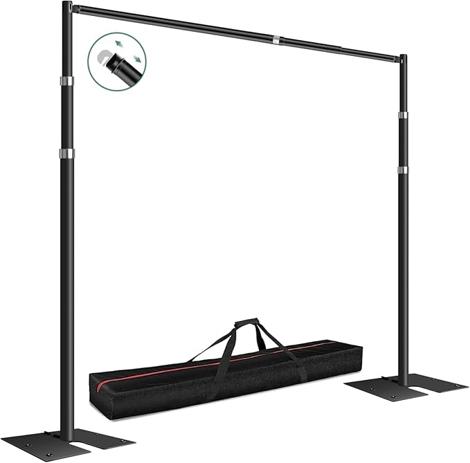 FUDESY Pipe and Drape Backdrop Stand Kit, 10x10ft Heavy Duty Backdrop Stand by FUDESY