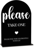 Black Please Take One Sign, Wedding Engagement Bridal Shower Baby Shower Decor by AASRR