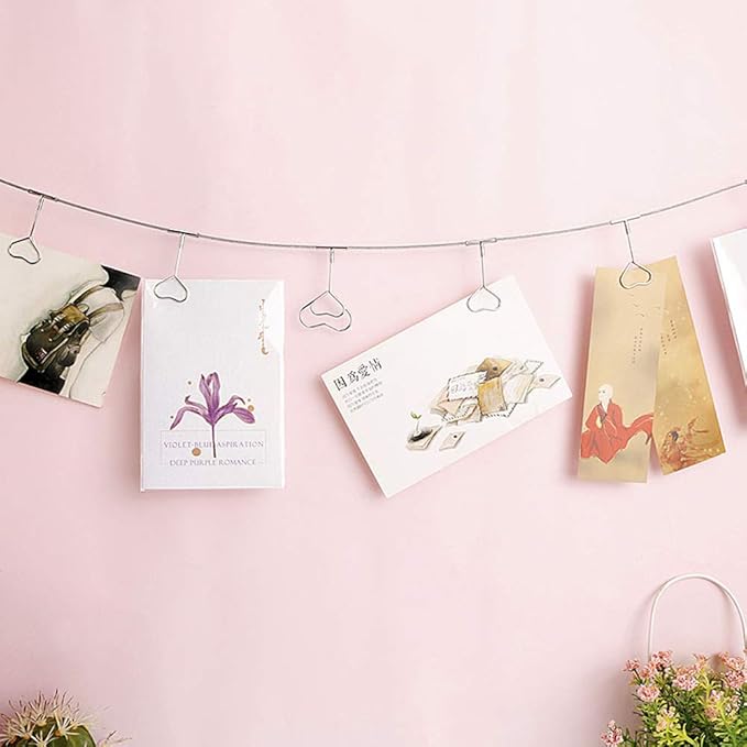 Multi-Purpose Steel Wall Hanging Photo Display Cable Wire Rod String by TFu