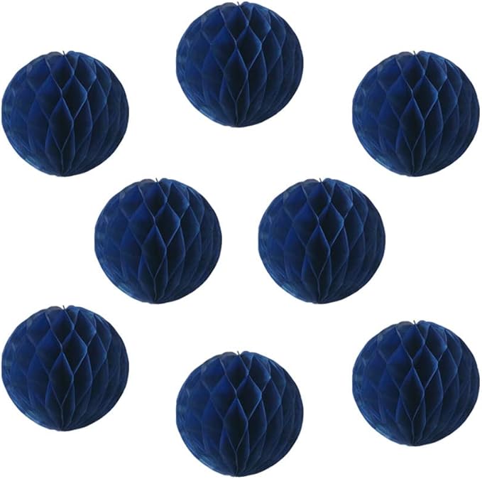 8pcs 8inch Royal Blue Honeycomb Balls by ZGjoy