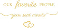 3 Pcs Wedding Seating Chart Decal Stickers DIY Our Favorite People Your Seat by Unknown