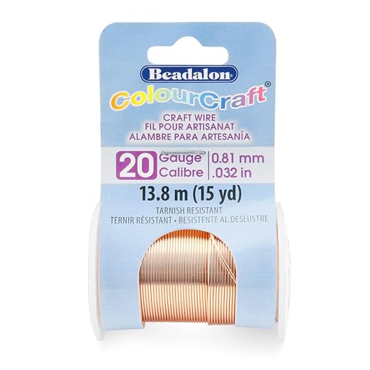 Beadalon ColourCraft Wire, 20 Gauge, Copper Color, 15 yd Spool by Beadalon