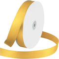 1 Inches x 100 Yards Polyester Satin Ribbon, Solid Color Yellow Satin Ribbon by KMERLIFE