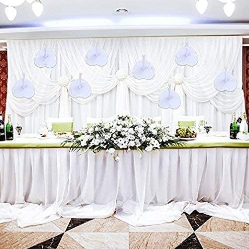 ZWIN 48 Pcs Paper Fans Wedding Paper Fans - Image 8