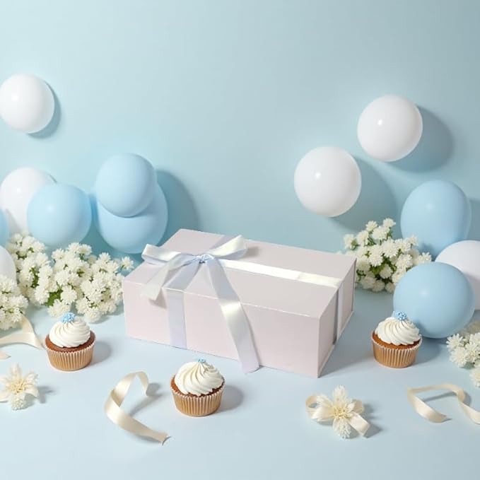 Large White Gift Box, 13.75"x9"x4.5", Gift Boxes - Image 5