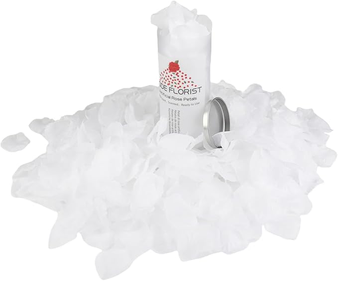 CODE FLORIST 1100 PCS White Silk Rose Petals - Image 6
