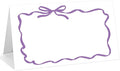 25 Pack Purple Bow Wave Place Cards, Editable Name Cards by WwongxianB