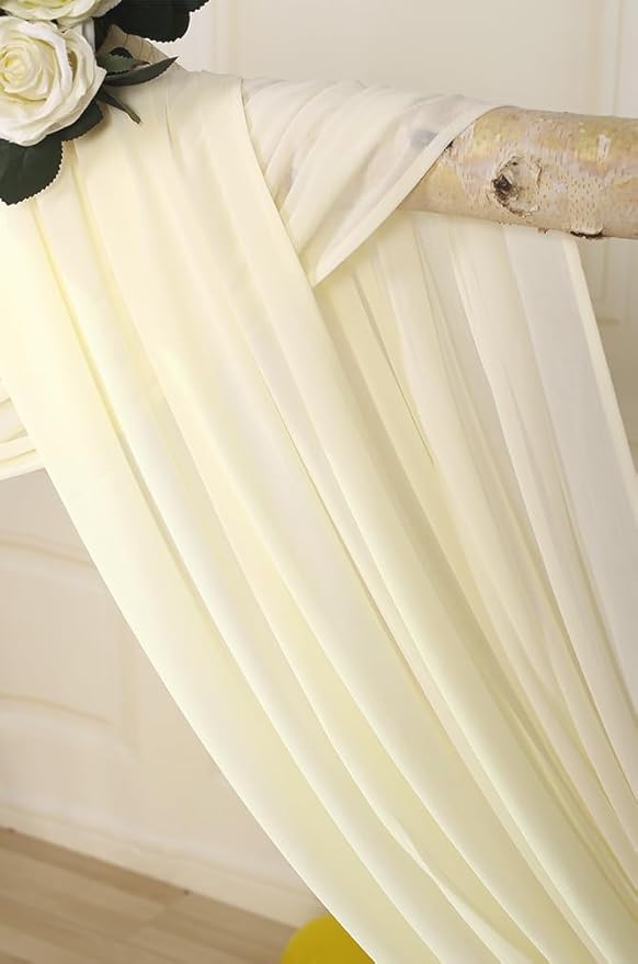 SHERWAY 2 Panels 30Ft Extra Long Chiffon Arch Drapes - Image 8