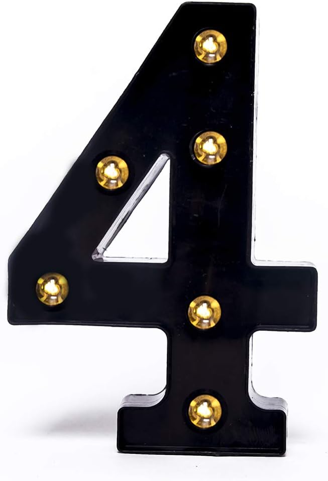 Foaky Black LED Marquee Number Lights Sign Light Up Marquee Number Lights Sign by Foaky
