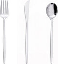 PULOTE 150PCS Silver Plastic Silverware Disposable by PULOTEpartywareWesupplyproductsandyouenjoylife