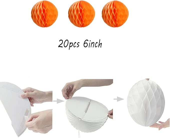 20pcs Honeycomb Flower Balls - Image 2