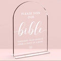 Wedding Decor，Bible Guestbook Sign, 5 x 7 Inch Arch Acrylic Sign, Wedding Sign by NGLIV