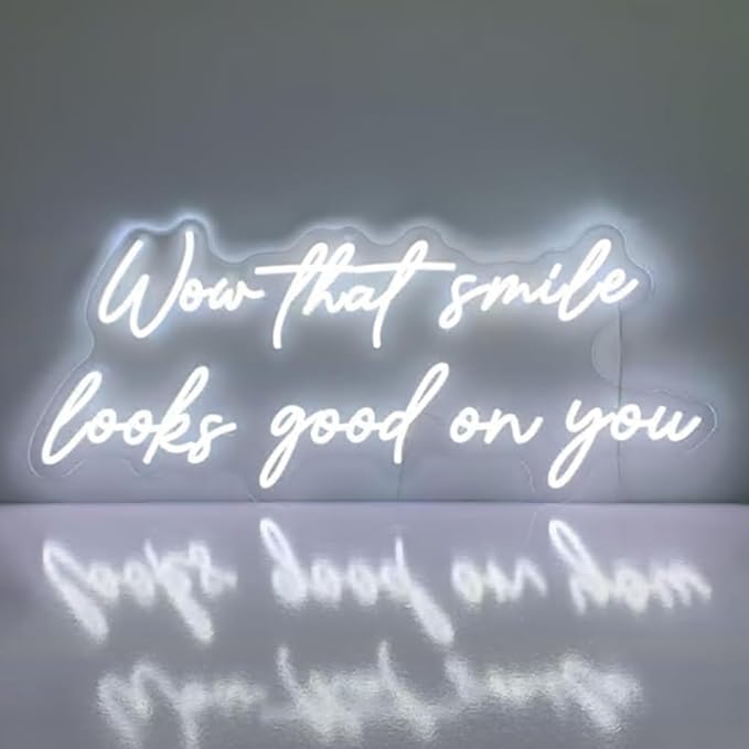 Wow That Smile Looks Good On You Neon Sign, Dental Office Wall Neon Light - Image 4