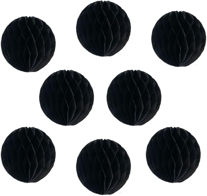 8pcs 10 inch Paper Honeycomb Balls Decorative Tissue Pom Poms Flower Art by ZGjoy