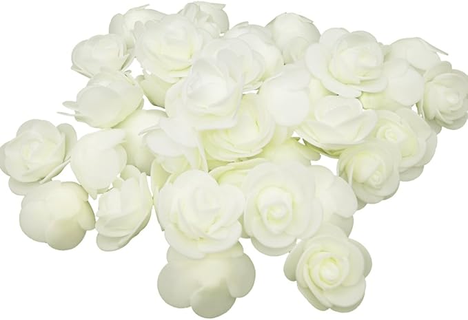 Artificial Flowers 100PCS 3CM Mini Fake Roses by J-Rijzen
