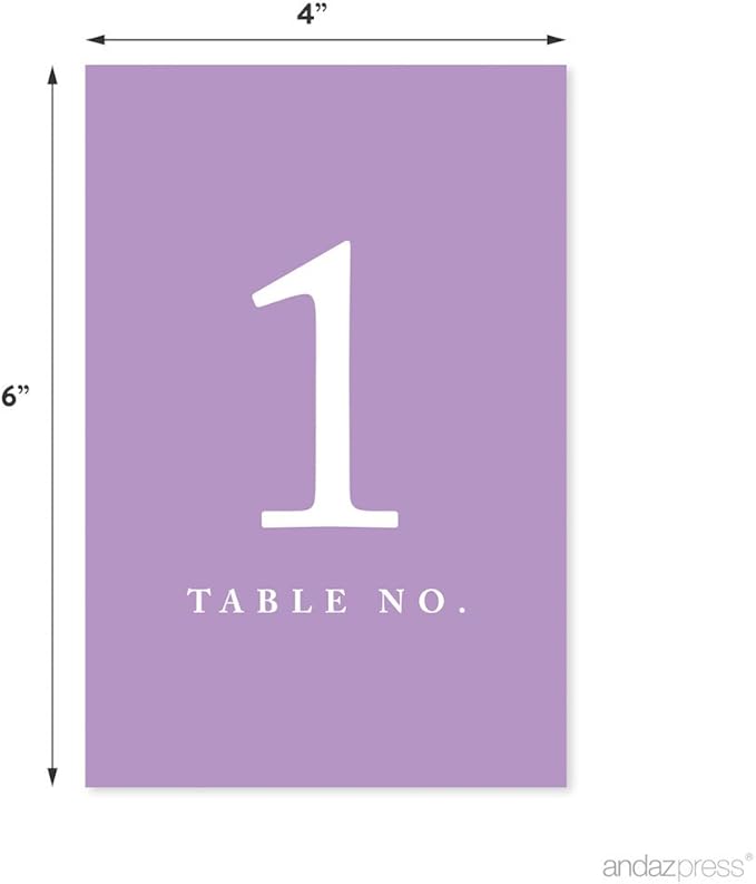 Andaz Press Table Numbers 1-20 on Perforated Paper, 4x6-inch Single Sided Sign - Image 2