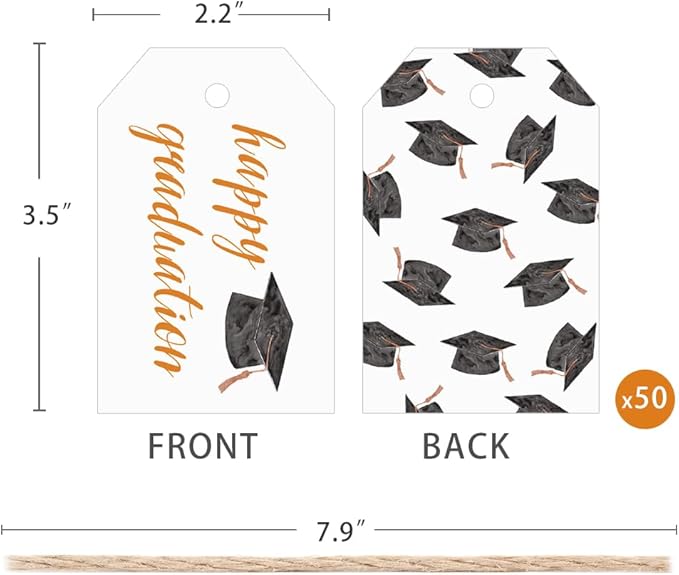 50 Pcs Graduation Gift Tags, Congrats Grad Party Favors Gift Tags - Image 2