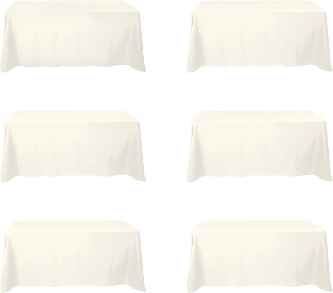 BRILLMAX 6 Pack Ivory Tablecloths by BRILLMAX